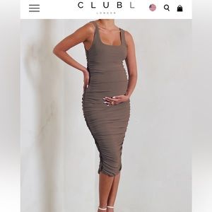 Maternity dress. Size US 6. Color: Mocha. Club London US brand